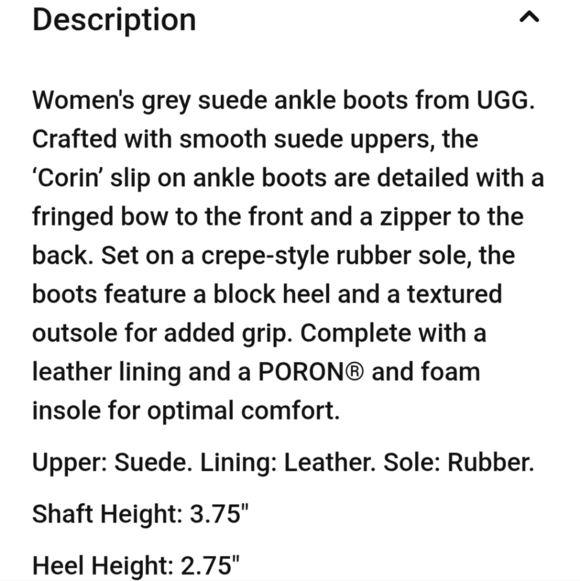 UGG Women's Corin Suede Heeled Moto Biker Casual Ankle Boots Mouse Size US 9 - Picture 13 of 13